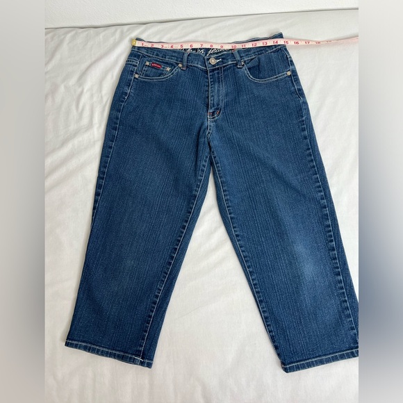 My Koko Straight Denim Capri Jeans Blue Medium Wash Women's Size 7 - Picture 1 of 10